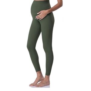 Poshdivah Over the belly Maternity leggings Army Green Size XS